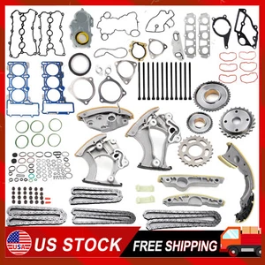 Timing Chain Gear Kit & Head Gasket Set W/ Bolt For Volkswagen Touareg Audi 3.0T - Picture 1 of 19