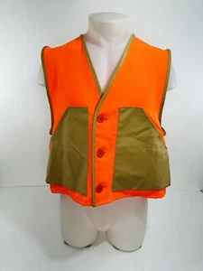 ORVIS - Game Pocket / Safety Blaze Orange Mens L Hunting Vest - Picture 1 of 4