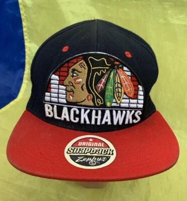 CHICAGO BLACKHAWKS VINTAGE NHL HOCKEY SNAPBACK CAP ZEPHYR HAT - Image 1 of 4