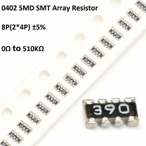 0402 SMD SMT Array Resistor 8P(2*4P) ±5% Network Resistance 0Ω To 510KΩ/Ohm - Picture 1 of 3