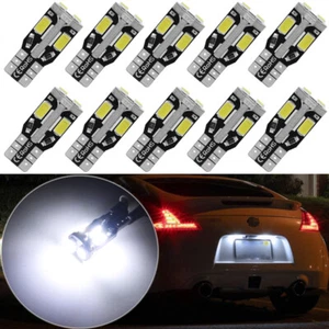 10pcs 6000K White 168 2825 W5W LED License Plate Light Bulb Super Bright T10 194 - Picture 1 of 12