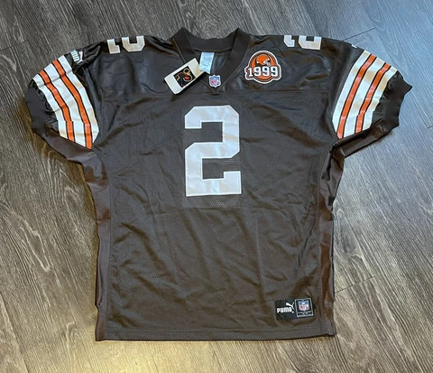 VTG 90s Tim Couch Cleveland Browns Authentic NFL Puma Jersey 52 1999 Patch NWT Cover
