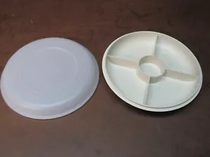 Bandeja para servir dividida vintage TUPPERWARE 1708 plato sabor queso inmerso - Imagen 1 de 6