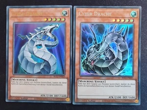 2x Yu-Gi-Oh! BLC1-DE020 + BLC1-DE021 Cyber Dragon ultra raro casi nuevo 1er - Imagen 1 de 1