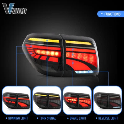Luces traseras secuenciales lente de humo para Nissan Armada Patrol 2017-2022 6ta generación Y62 Foto 1 de 4
