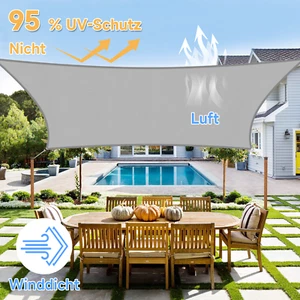Sonnensegel Sonnenschutz UV-Schutz Sonnendach Beschattung Garten Terrasse Balkon - Bild 1 von 18
