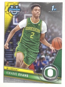 2023-24 Bowman University Chrome Basketball RC #66 Kwame Evans - Picture 1 of 2