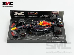 Red Bull F1 RB18 #1 Max Verstappen USA Miami 2022 World Champion 1:43 MINICHAMPS - Picture 1 of 8