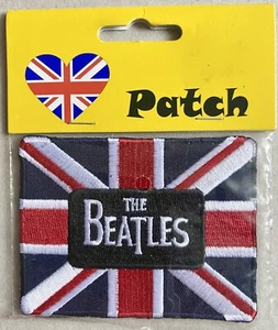 THE BEATLES Union Jack Flag Sew-On Patch / Badge 8x6cm Sealed Unused 2004 - Picture 1 of 2