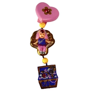 Pendiente colgante vintage Bluebird 1992 Polly Pocket Princesa Yasmins variación rosa - Imagen 1 de 5
