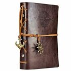 Leather Writing Journal Notebook, EvZ 7 Inches Vintage Nautical Spiral Embossed