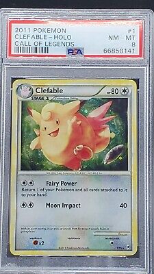 PSA 8 NM-MT Clefable Call of Legends Holo Rare Pokemon Card 1/95