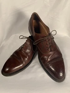 FRANCESCHETTI Perf Cap Toe Oxford Brown, Mens 44 (US 10) - Picture 1 of 15