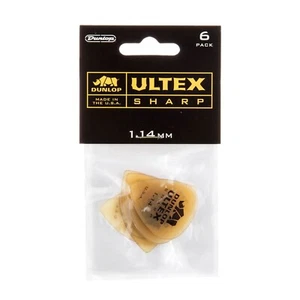 Dunlop 433P114 Ultex Sharp 1.14mm - 6 x Guitar Picks / Plectrums Player Pack - Picture 1 of 4