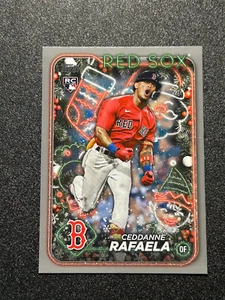 2024 Topps Holiday Silver Glitter Ceddanne Rafaela RC Boston Red Sox #H121 - Picture 1 of 2