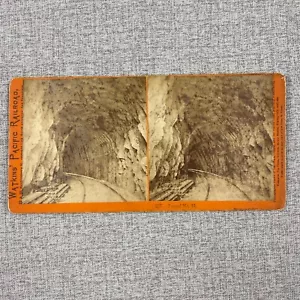Túnel C.P.R.R No. 12 Strong’s Canyon Utah Stereoview 1860 Watkins Pacific - Imagen 1 de 6