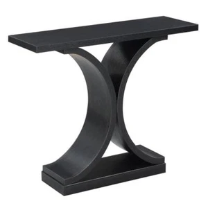 Convenience Concepts Console Table 12"x30" Black Standard Rectangle Composite - Picture 1 of 4