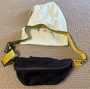 Off White Industrial Strap Yellow Belt Black Fanny Pack Bag - Picture 1 of 9