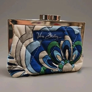 Portamonete Kisslock Vera Bradley blu mediterraneo mosaico mai usato  - Foto 1 di 7