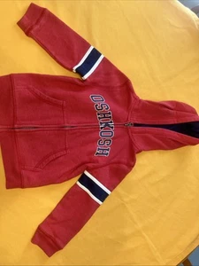 Boys Red Oshkosh Zipped Hoodie Size 4T - Picture 1 of 1