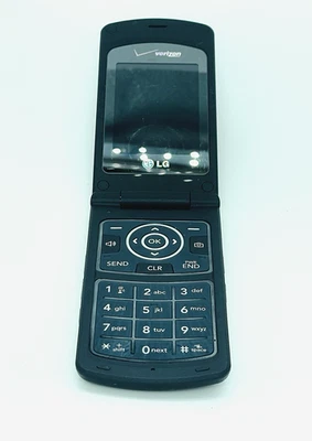 LG Chocolate 3 VX8560 Flip Phone Verizon Silver Black Camera Tested - Image 1 of 4