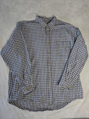 Moose Creek Mens Flannel Shirt Blue Check Long Sleeve XL Cotton Button Up - Image 1 of 4
