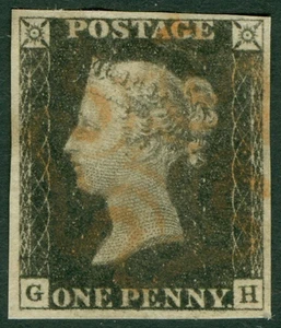 SG 2 1d black lettered GH. Very fine used with a lightly placed red Maltese... - Picture 1 of 2
