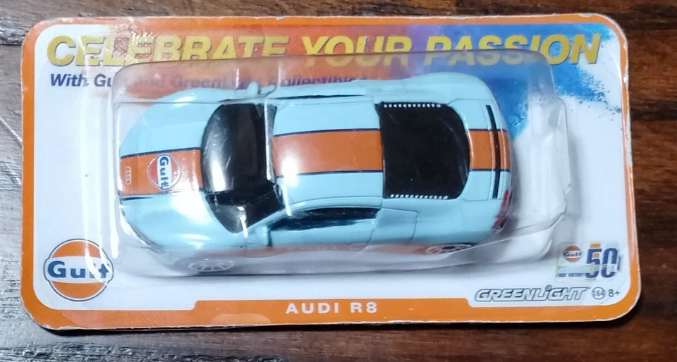 AUDI R8 GULF Racing Series - Greenlight 1:64 NO HOT WHEELS  - Immagine 1 di 3