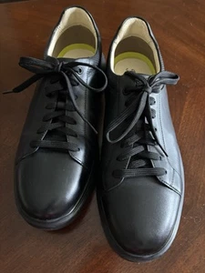 NEW Florsheim Social Lace To Toe Black Leather Sneakers Men’s 10.5 M 14427-001 - Picture 1 of 6