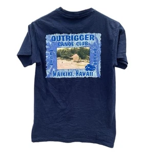 Outrigger Canoe Club T-Shirt Hawaii Hanes Tagless 6.1 Blue Small 100 Years #Z56 - Picture 1 of 7