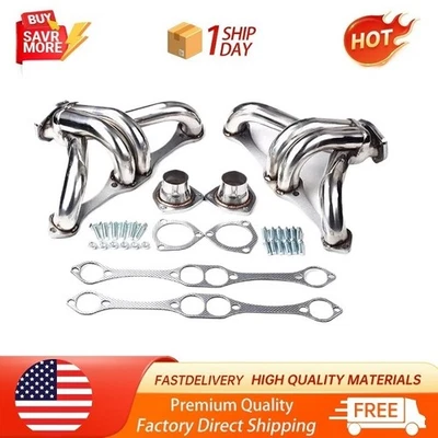 Cabezales de escape colector para Chevy bloque pequeño SB V8 262 265 283 305 327 350 400 Foto 1 de 4