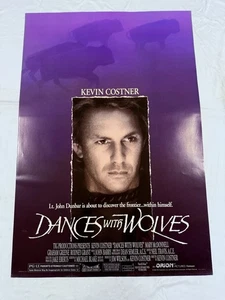 1990 Dances With Wolves Original DS 27x40 Movie Poster Kevin Costner - Picture 1 of 6
