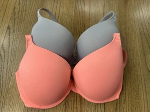 Lot of 2 PINK Victoria's Secret Wear Everywhere Push-Up Bras 34 DD - Picture 1 of 23