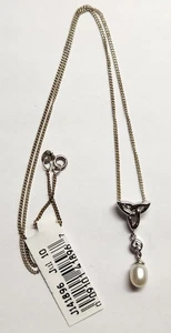 Vintage Sterling Silber zarte Perlenkette - Bild 1 von 7