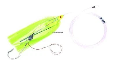 SEA STRIKER Ballyhoo Rig Trolling Lure 3/8 oz 7/0 Hook 100lb Mono Chartreuse - Image 1 of 2