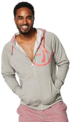Zumba Repstyle Zip Up Hoodie Jacket MEDIUM Thunderin Gray NEW - Image 1 of 2