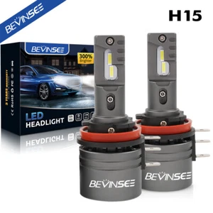 For Mercedes-Benz GLA250 2015-2019 2x H15 LED Headlight Bulbs High Beam DRL Kit - Picture 1 of 10