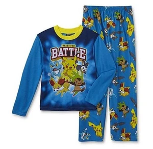 Pokemon Pajamas Boys 10/12 NeW L/S Shirt Pants Pjs Set PIKACHU Pajamas NWT - Picture 1 of 2