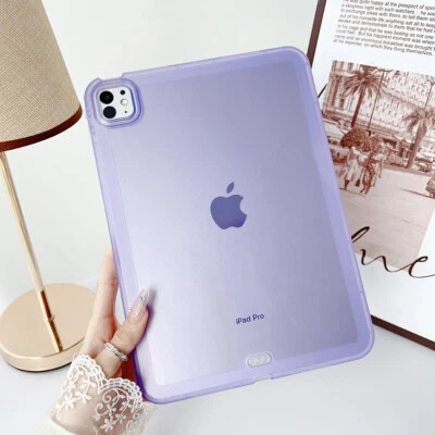 Candy Color Clear Case Soft Cover For iPad Air Pro 11/13 (2024) 10th 9/8/7/6/5th - Image 1 of 4