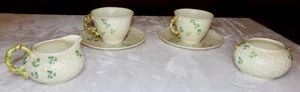 Irish Belleek Shamrock Basket Weave - Picture 1 of 16