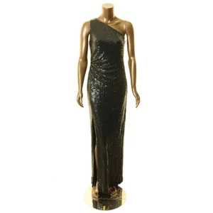 LAUREN RALPH LAUREN Women's Ruched One Shoulder Sequined Ball Gown Dress TEDO - Picture 1 of 4