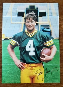 1998 Brett Favre Green Bay Packer Team Dienstplan Profilfoto mit Unterschrift - Bild 1 von 4