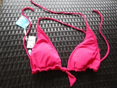 Top de bikini reversible a lunares rosa/naranja Aeropostale talla M traje de baño NUEVO Foto 1 de 4