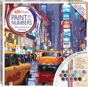 Times Square at Midnight Paint by Numbers Canvas Kit Times Sq New York 30 X 30cm - Picture 1 of 3