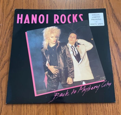 Hanoi Rocks - Back To Mystery City LP White Vinyl 1983 Lick Records - US Seller - Image 1 of 4