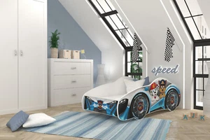 Cama infantil coche SPEED CARS 140 x 70 colchón incluido Cama para niños - Imagen 1 de 28
