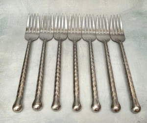 7 Gibson Target Home Keaton II Tafelgabeln Silber Herzen Edelstahl 8 1/2" - Bild 1 von 2