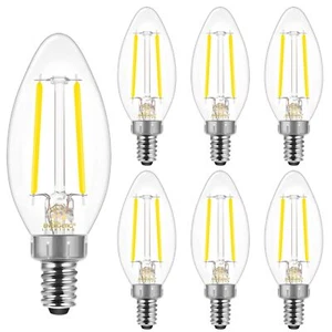 ENERGETIC E12 B10 LED Classic Candelabra Clear Light Bulb 40 Watt Equivalent ... - Picture 1 of 7