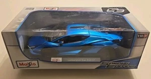 Maisto Special Edition 1:18 Scale Die-Cast Lamborghini Sian FKP 37 Blue Lambo - Picture 1 of 2