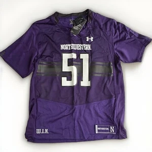 Northwestern Wildcats Football Jersey Under Armour #51 Pat Fitzgerald Youth L - Picture 1 of 3
